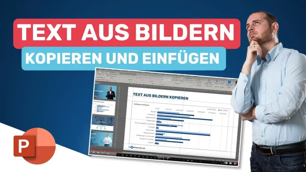 Text aus einem Bild in PowerPoint kopieren und einfügen
