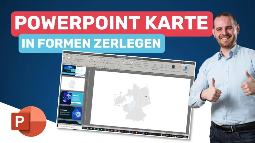 Eine Landkarte in PowerPoint in einzelne Formen zerlegen